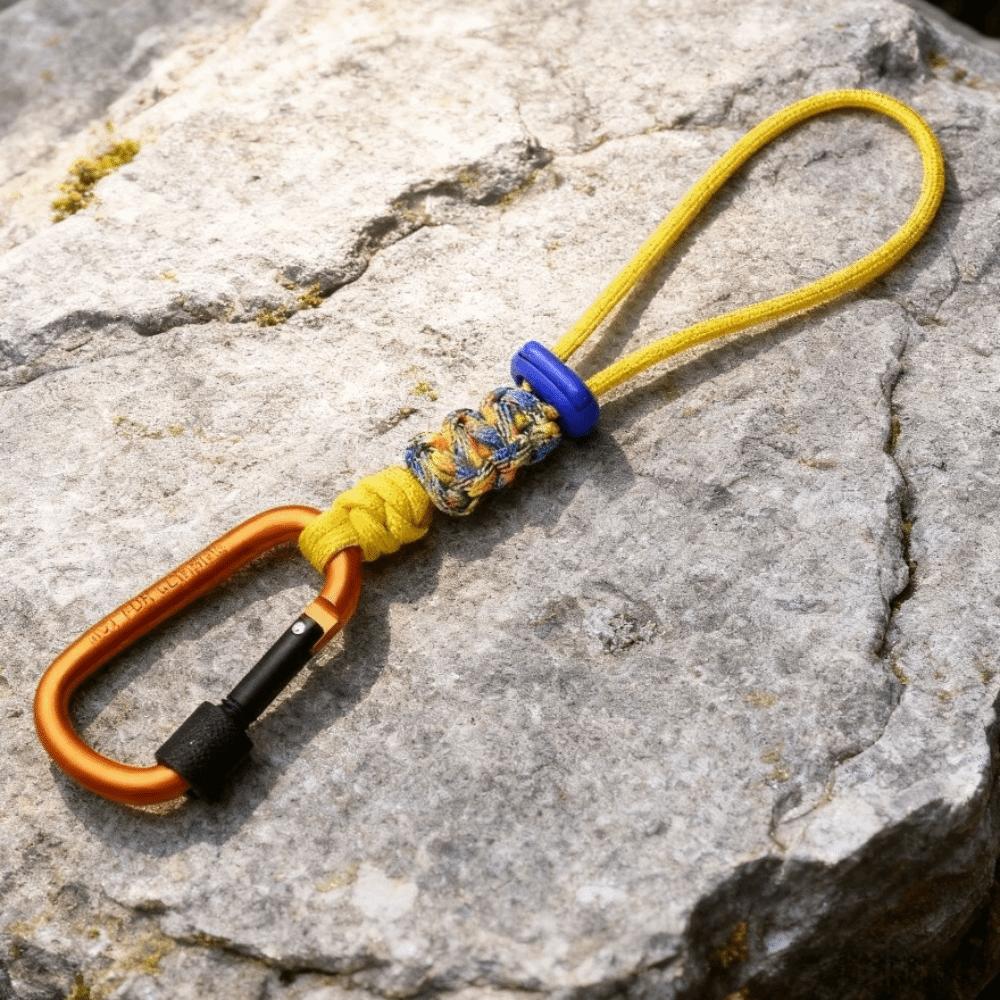 Braided Rope Water Bottle Lanyard Zinc Zinc Alloy Carabiner Hook Essential Key Chain Lanyard Mountaineering