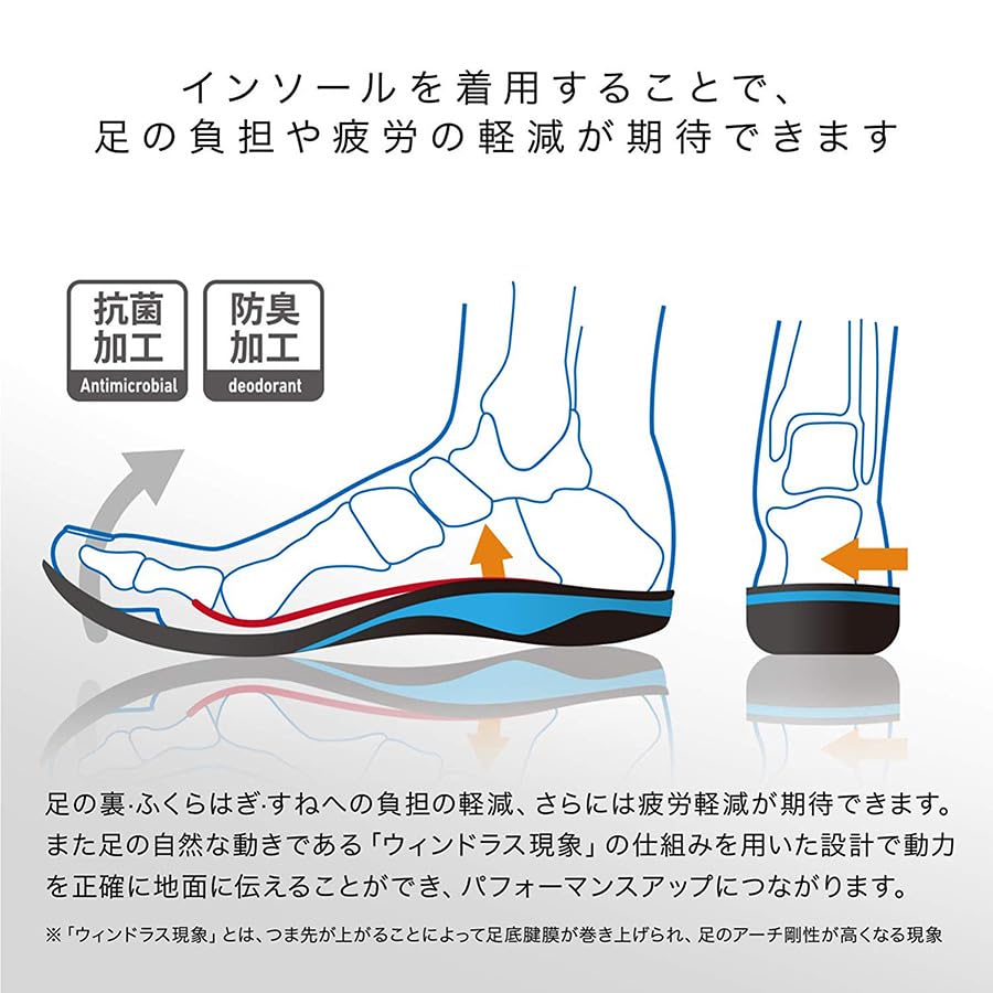 ZAMST Footcraft Series Insoles M (23.0cm~24.5cm) Shock Absorption Standard Type Arch Type (LOW) Unisex