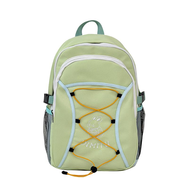 Schoolbag1011 New Contrasting Color Schoolbag College Students Junior High School High School Students Large Capacity Computer Backpack Outdoor Travel