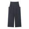 Womens Loose Pleated Trousers Mid-Rise Casual Pants Fall Winter