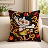 Food SSamyang BBuldak Cushion Cover Soft Short Plush SkinFriendly Cushion Case for MultiScene Use