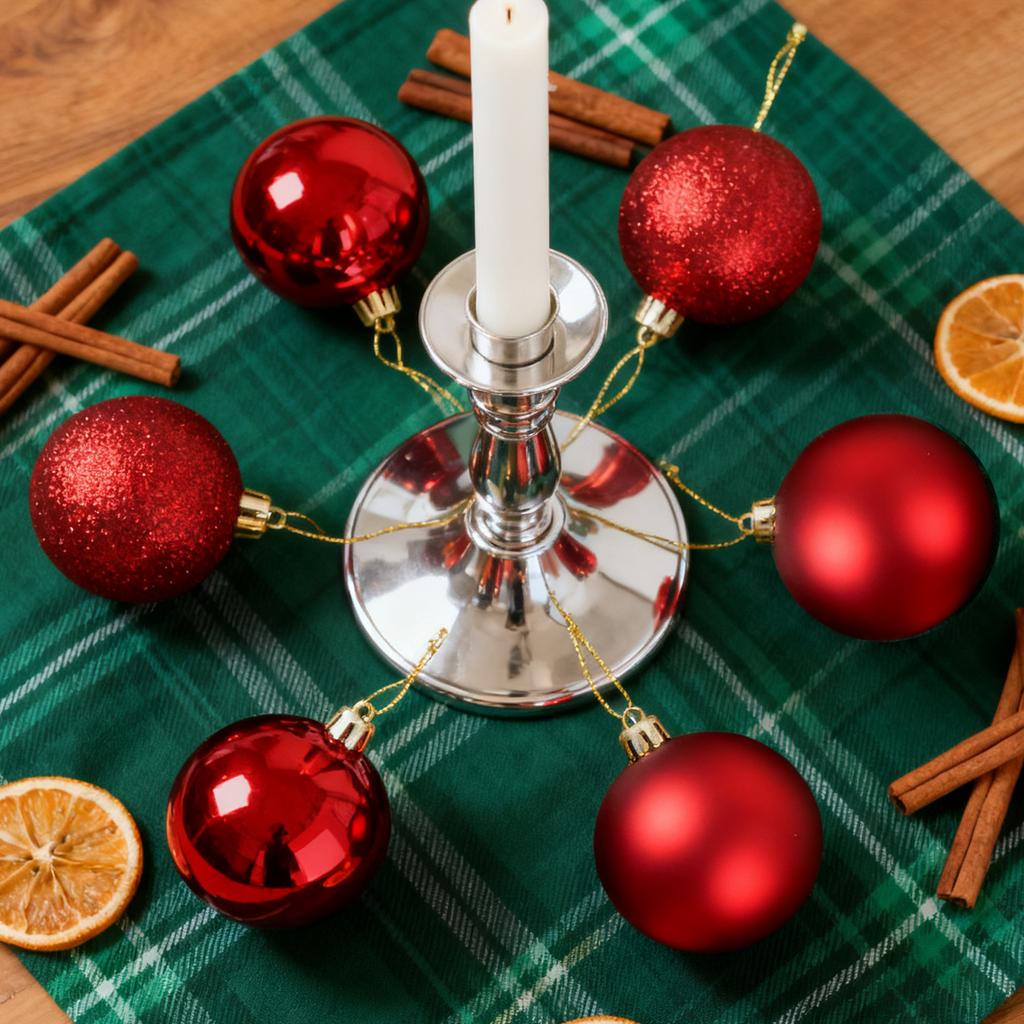 6pcs Christmas Foam Ball 3.15in Shatterproof Globe Set Hanging Christmas Ball Decorations For Christmas Trees Wedding Gifts