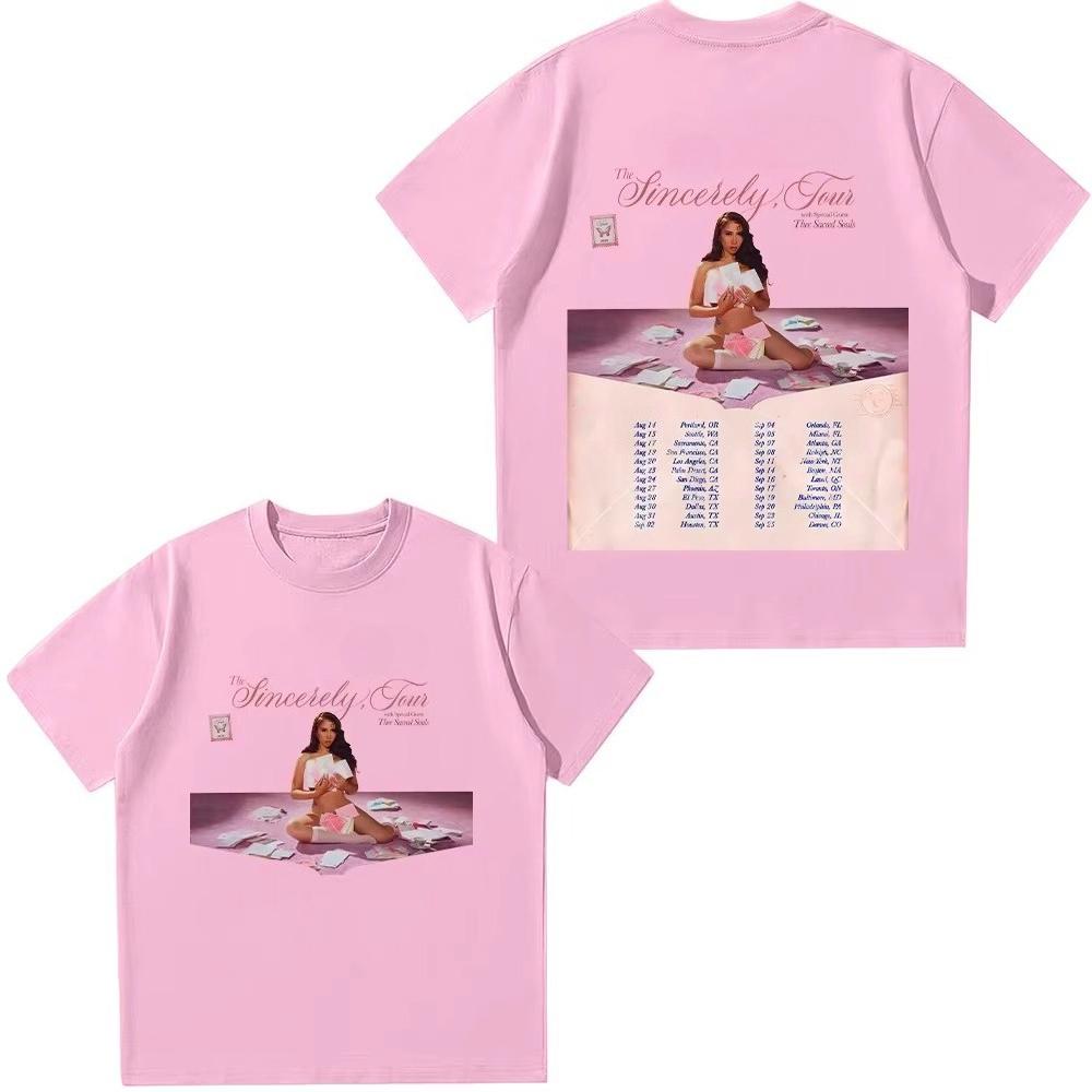 

Sincerely Tour 2025 T-Shirts Fashion Siniger Men Women Cotton Soft Tshirt Harajuku Y2K Clothes Top Autumn and winter innerwear S