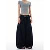 Madwitch Retro Simple Wide-Leg Scimitar Jeans Unisex Loose Casual Cleanfit High-Sense Pants