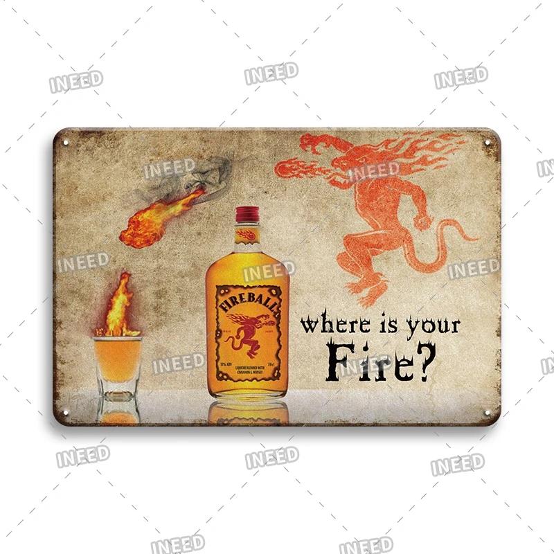 Tequila Whisky Tin Sign Metal Sign Dekoracyjny Vintage Plate Decor Retro Plakietka do Baru Pub Man Cave Club Room Home Wall Decor