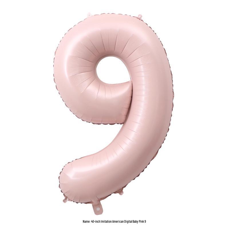 40-Inch Baby Pink & Blue Number Balloons for 100-Day or First Birthday Party Decorations