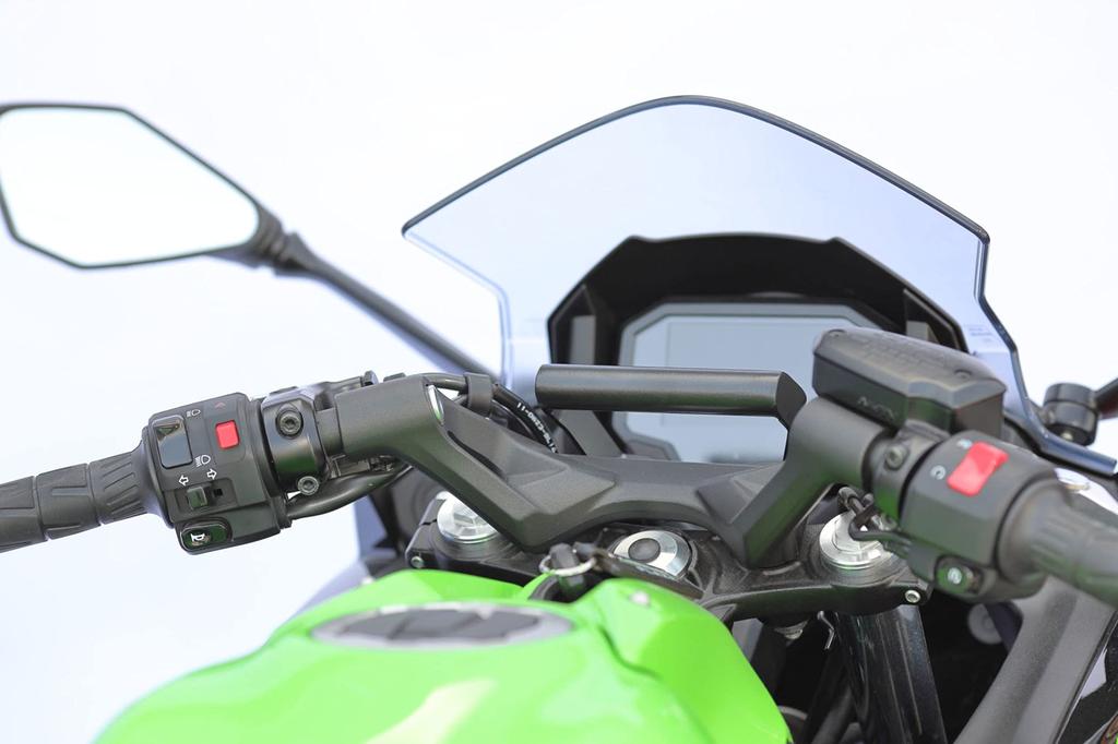 Kijima Bike Parts Handle Mount Stay Steel Black Finish KAWASAKI 22.2mm Ninja650('17) 204-0644