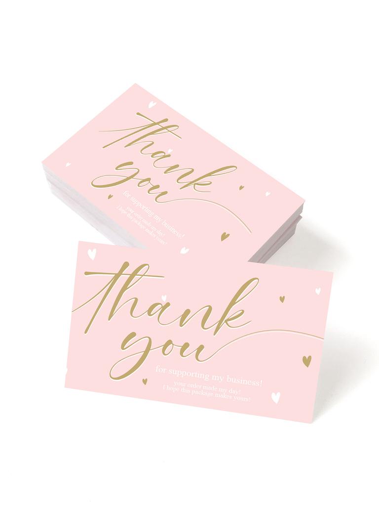 50/100pcs/pack Thank You Cards Gift Gift Holiday Greeting Cards Wedding Business Party Invitation
