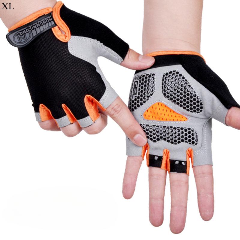 1 Pair Cycling Bicycle Gloves Half Finger Gym Gloves Mitten Breathable Anti-slip Glove Fitness Sport Training Gloves Men Women Exercise