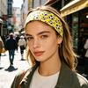 Unisex Headband Football Themed Print High Elasticity Hair Band Non-Slip Design Moisture-wicking Running Headband Sport Hair Accessory