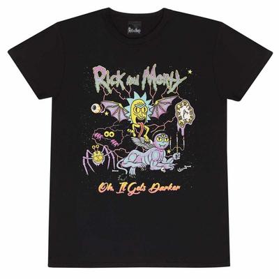Rick And Morty Unisex Adult Oh It Gets Darker T-Shirt