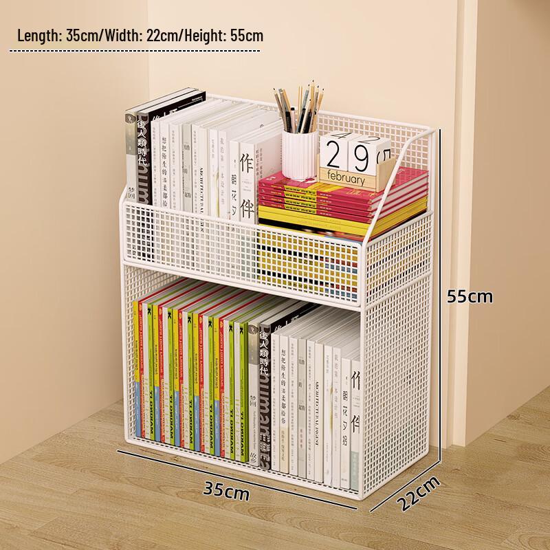 Movable 3-Tier Rolling Bookshelf