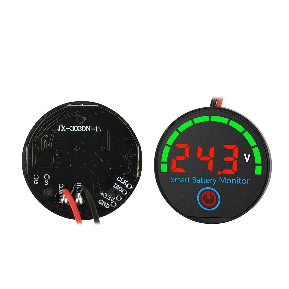 DC 7-11V Round LED Indicator Voltage Battery Level Indicator Power-off Memory Universal Display Board for Acid Lithium Battery