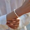 Fashion Freshwater Pearl Gold Plated Beaded Bracelet for Women Natural Pearls with Link Chain Bracelet Bangles Charm Zircon