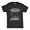 Sarcasm Level Chart T-Shirt, Funny Sarcastic Men's Tee