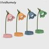 Adjustable Flower Shaped Lamp Touch Control Rechargeable Battery Table Light Vintage 3 Color Light Bedside Reading Lamp