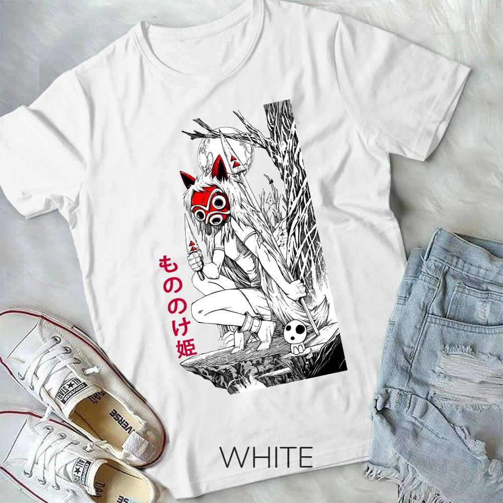 Princess Mononoke New Unisex Shirt Hayao Miyazaki Studio Ghibli Shirt White S
