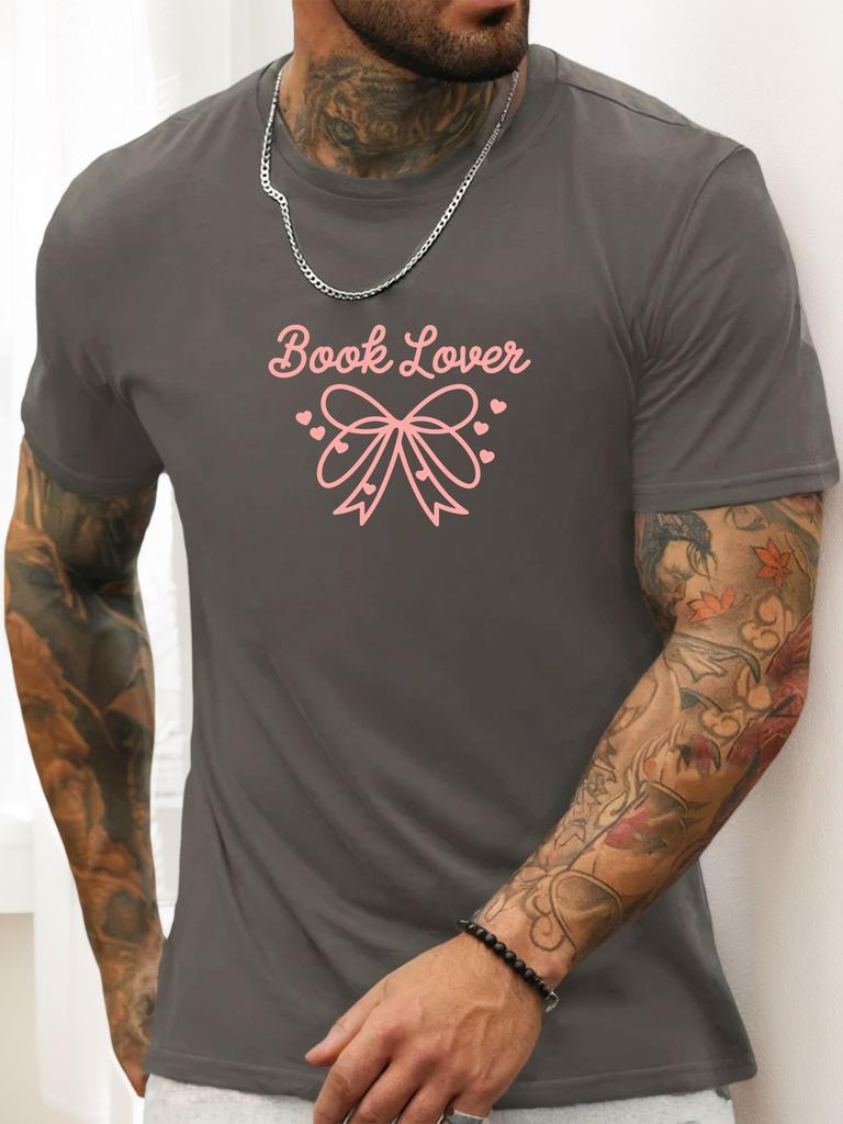 Short Sleeve TShirt Book Lover Mens 100 Cotton Pattern Printed Shirt Summer Round Neck Breathable Casual Fashion Cool Tee