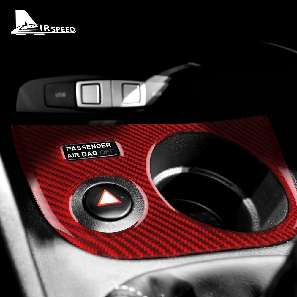 Gjbn8 Real Soft Carbon Fiber Sticker For Seat Leon 1M MK1 2005 2006 2007 2008 2009 2010 2011 2012 LHD RHD Car Cup Holder Accessories
