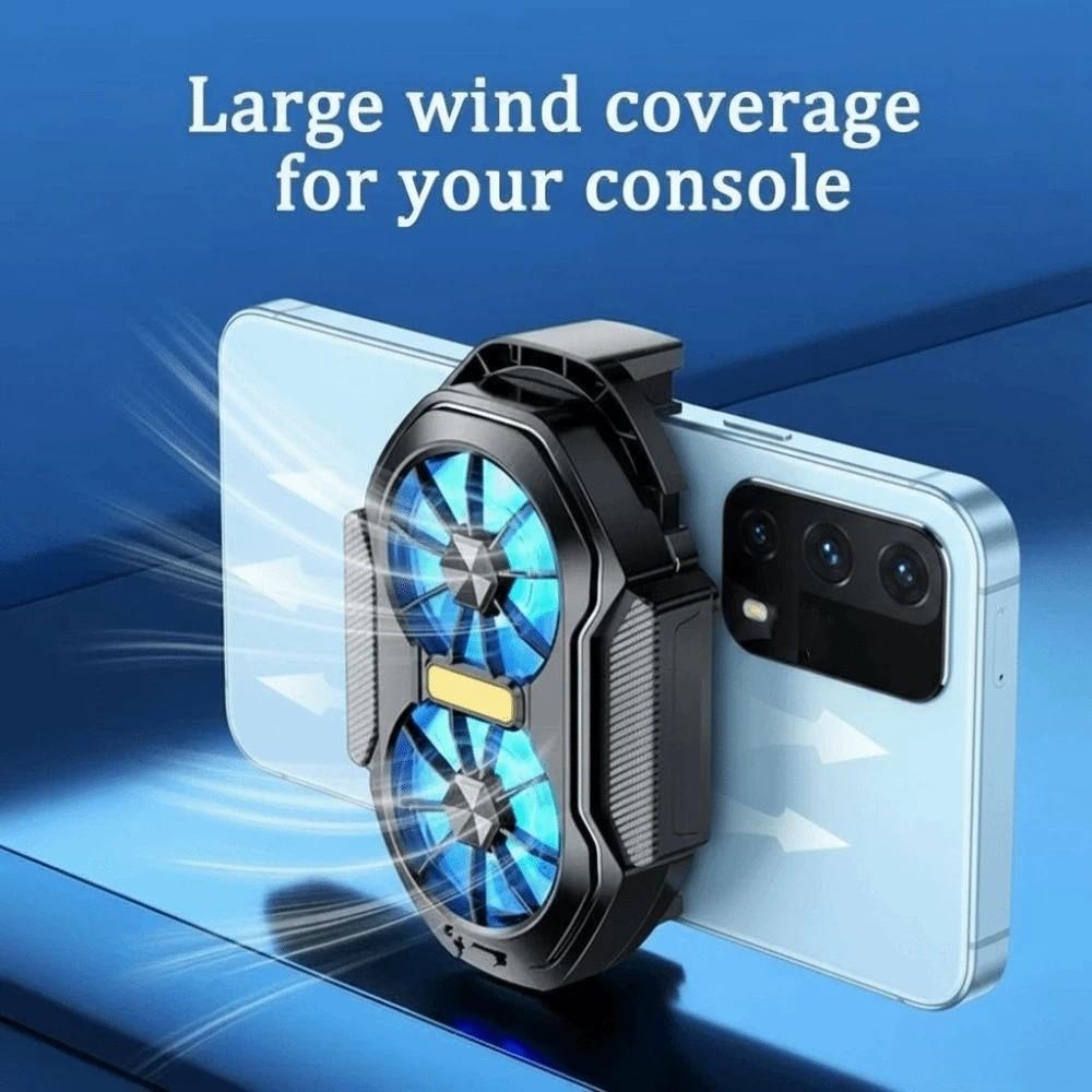 Rechargeable Mobile Phone Cooler 600mAh Dual Fan Cooler New Game Cooling Back Clip For Gaming