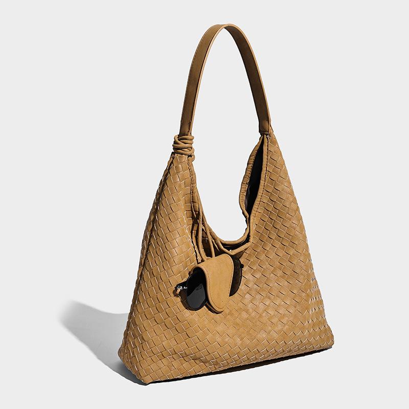 Handmade woven bag commuter high sense versatile tote bag shoulder messenger women's bag
