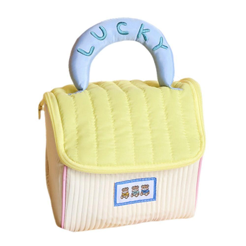 High Aesthetic Value Cartoon House Makeup Bag Large Capacity Soft Toilet Bag Lightweight Portable Wash Bag Woman Use
