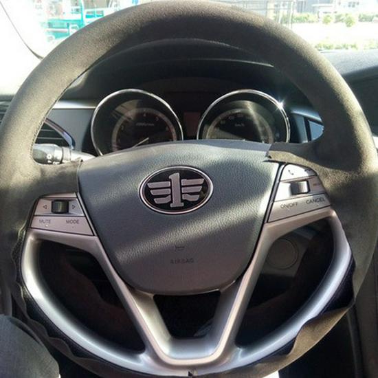 Suede Hand-Sewn Steering Wheel Cover for Besturn X80, X40, B30 EV, B50, B70, B90