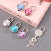 Mini Round Shape Padlock Luggage Hardware Locks W/Keyfor Jewelry Box Suitcase