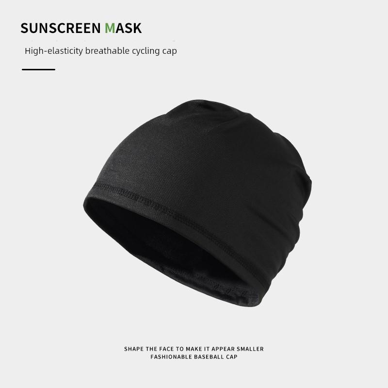 Cycling Cap for Men, Summer Ice Silk Breathable Thin Style, Mountain and Road Bike Helmet Liner, Sunshade and Sun Protection Hooded Hat