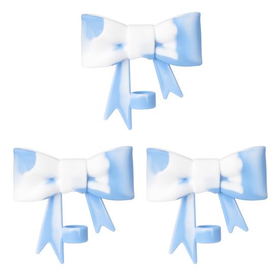 3 ks silikonové čepičky na brčka Bowknot brčka na brčko o průměru 10 mm Opakovaně použitelné nástavce na brčka Chrániče pro skleničky Stanley 40 Oz