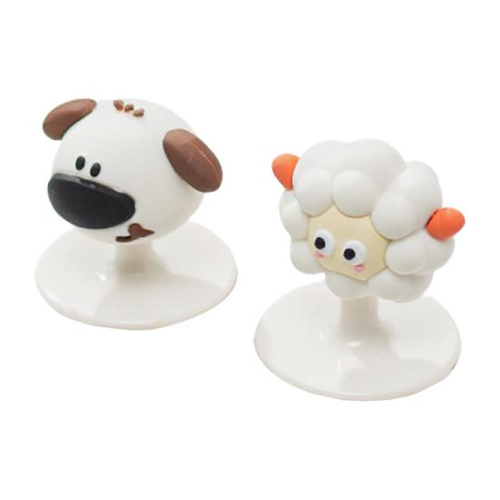2Pcs/Set Toilet Lid Lifter Sheep Dog Shape Toilet Cover Lifter Easy Installation Versatile Hook Toilet Hygienic Accessory