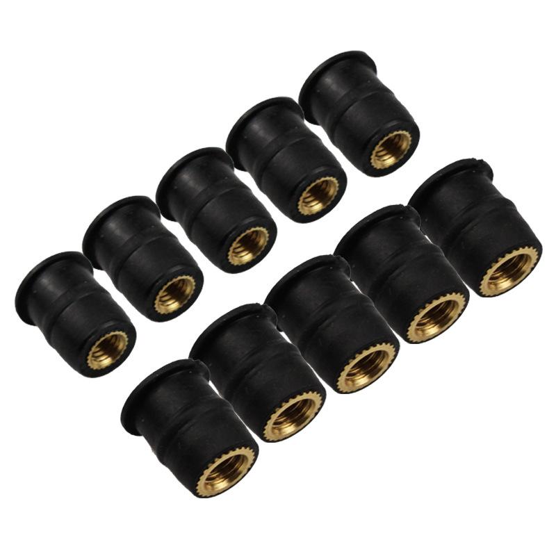 Motorcycle Rubber Expansion Nut Screws Rubber Riveting Fasteners, Modified Windshield Rubber Nuts