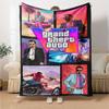 1pc Grand Theft Auto Soft Flannel Blanket with Designer Print A Cozy Blanket for All Seasons, Perfect for the Couch, Bed, Office