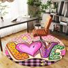 1pc love pattern Round Chair mat Area Rug - Non-Slip, Floor Mat for Office, Bedroom, and Indoor Decor c1125065