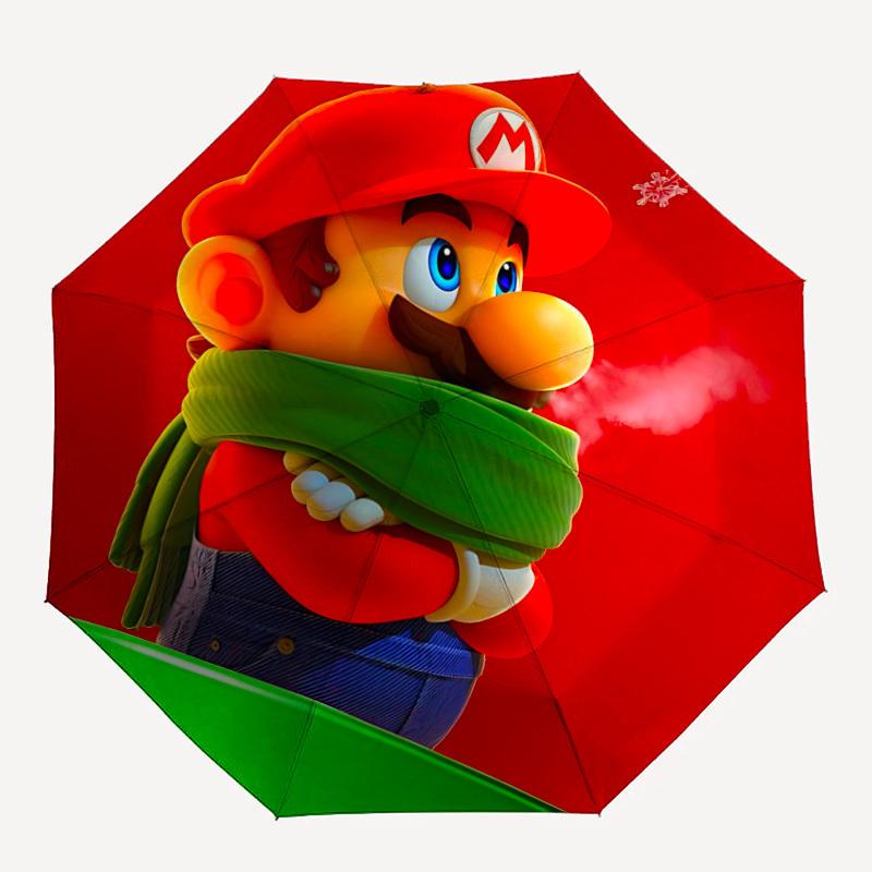 

Winter Mario Automatic Folding Windproof Umbrella - Lightweight, Retractable Design with 8-Rib Durability, Perfect for Outdoor Adventures, F