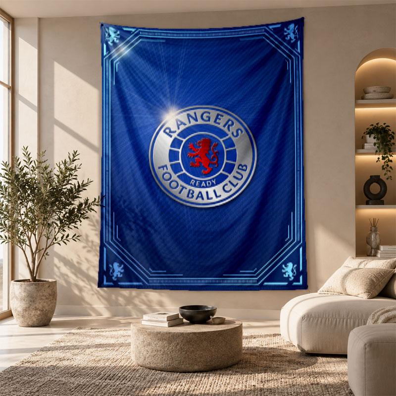 Arazzo Decorativo, Arte da Parete Stampato Rangers FC, Appeso a Parete Leggero per Sfondo Camera da Letto
