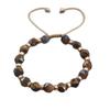 Bohemian Woven Rhombus Cut Tiger's Eye Crystal Bracelet
