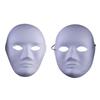 DIY Weiße Papiermaske Rohling Bemalbar Weiße Maskenballmasken Vollgesichts-Papiermasken für Karneval Cosplay Party Männer Frauen