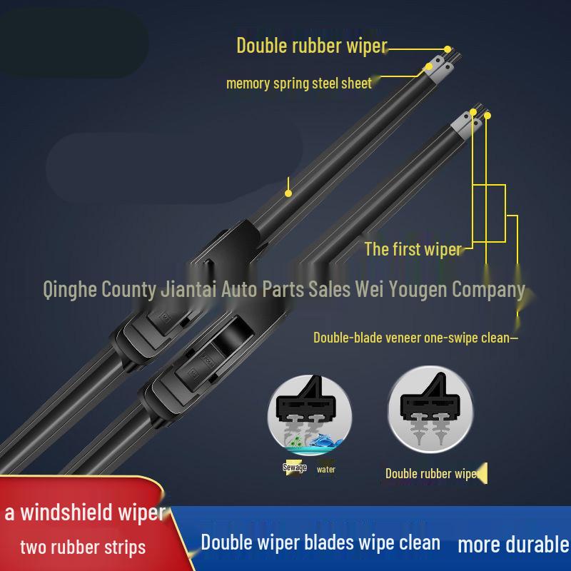 Beijing ix35 Langdong Double Rubber Strip Wiper for Elantra, Reina, Mingtu, and Tucson