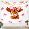 Highland Cow Wall Hanging Boys Girls Large Western Decor Tapestry For Kids Women Men Cactus Wall Blanket Highland Cattle Wall