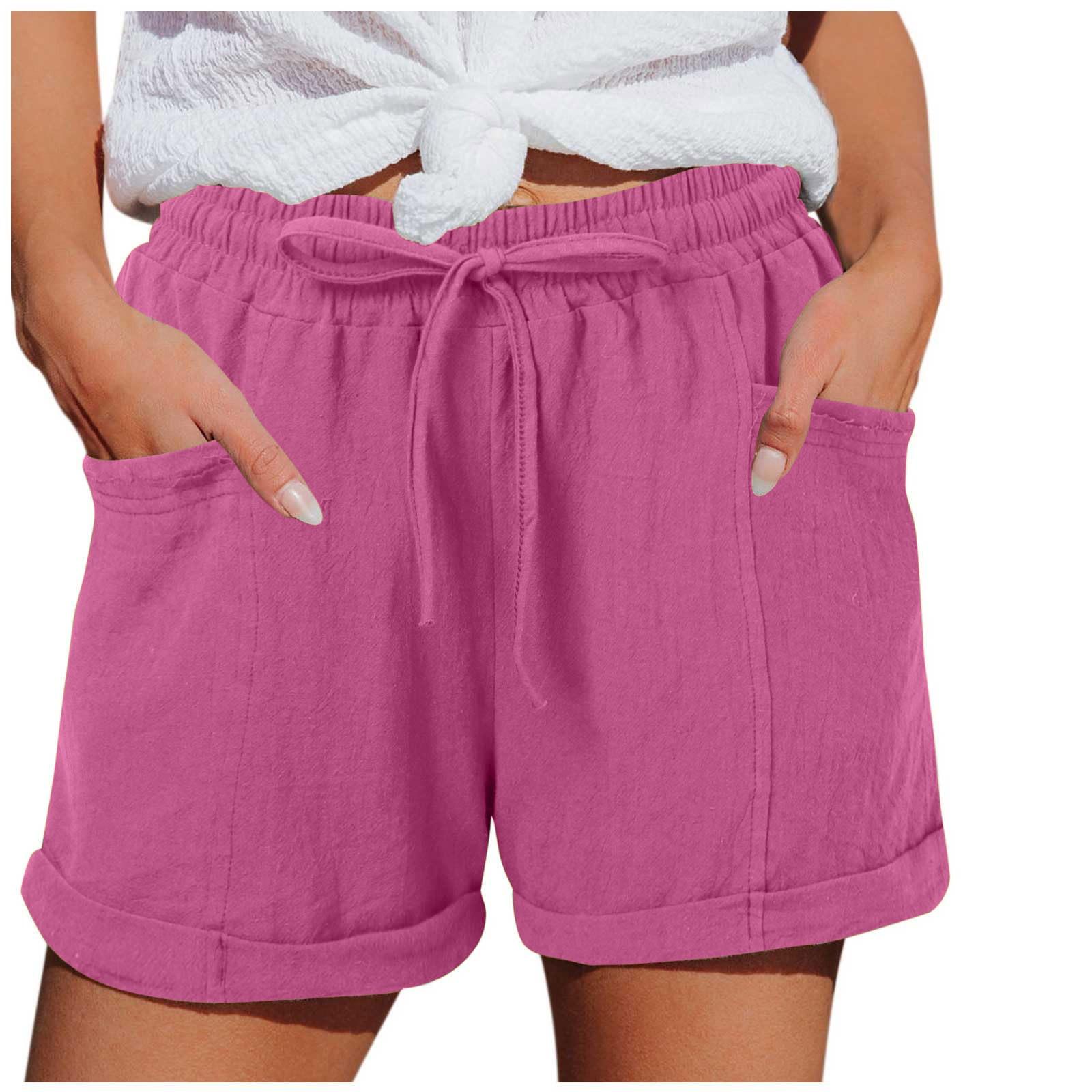 

Women s Casual Comfortable High-Waisted Wide-Leg Shorts With Drawstring And Pockets L