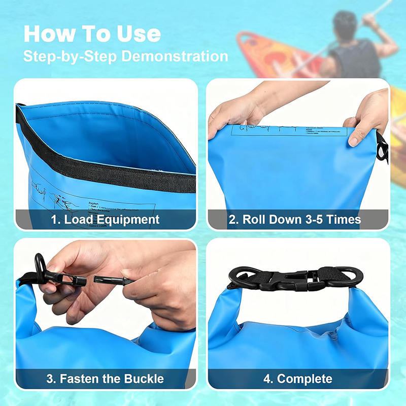 5L Heavey-Duty PVC Waterproof Dry Bag Sack Outdoor Floating Bucket Bag for Kayaking/Boating Fishing Rafting Swimming