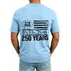 Men's V Neck Short Sleeve Casual Shirt with USA Print Pocket Design Lightweight Summer Top Comfortable Fit