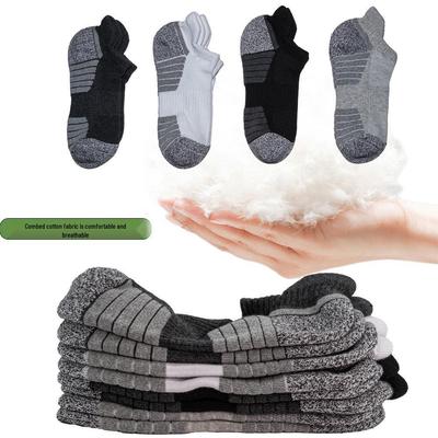 Men's Sweat-Wicking Cotton Sports Socks: Breathable, Mesh Design for Running, Hiking, Climbing, and Basketball