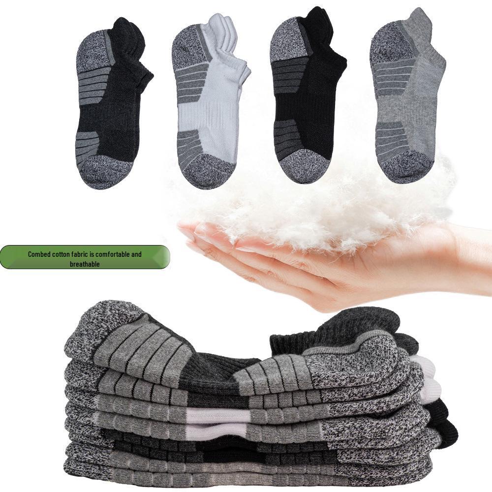 Men's Sweat-Wicking Cotton Sports Socks: Breathable, Mesh Design for Running, Hiking, Climbing, and Basketball