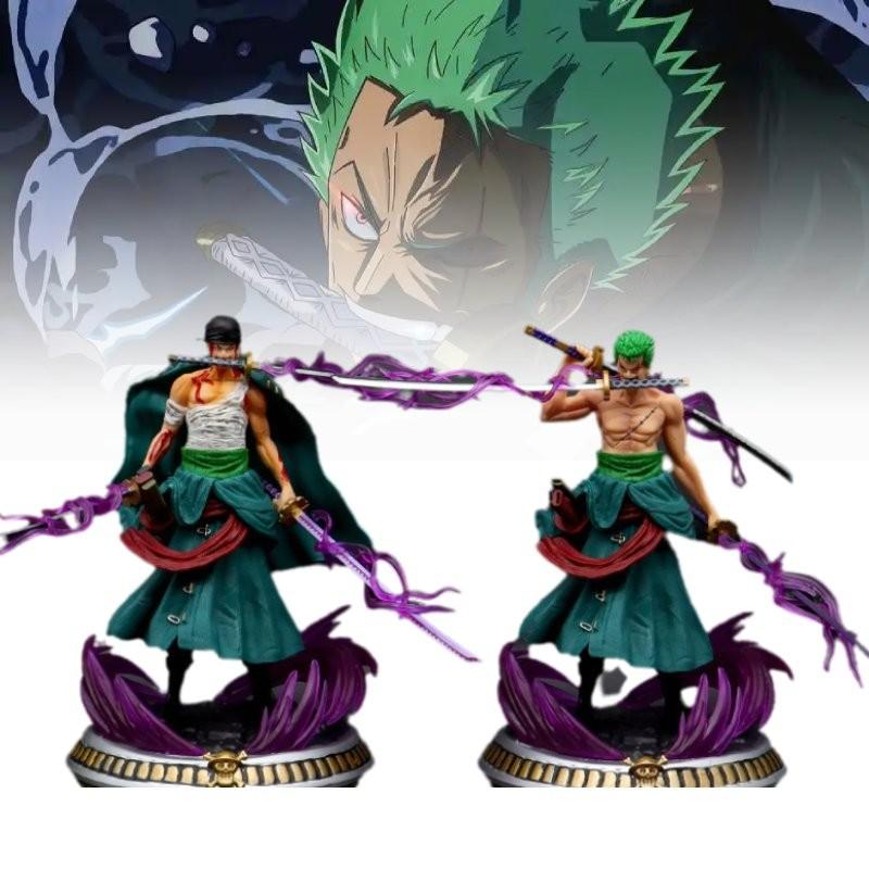 Captivating Anime Model Figurine Stunning Three Sword Style Zoro Desktop Display