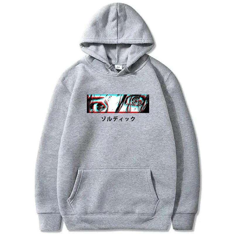 Sad Anime Girl Eyes Hoodie Autumn Winter Women Casual Harajuku Fashion Streetwear O-Neck Long Sleeve Sweatshirts Fleece Pullover