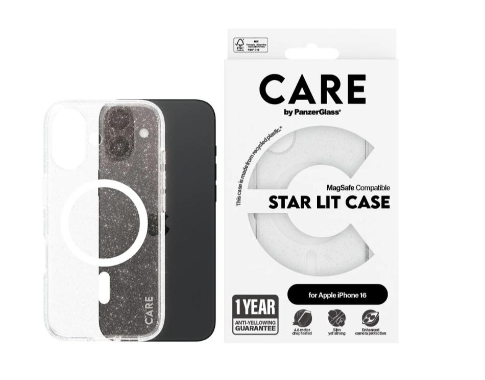 CARE by PanzerGlass Flagship Case Urban Combat Star Lit w. Weißes MagSafe iPhone 16 | CARE