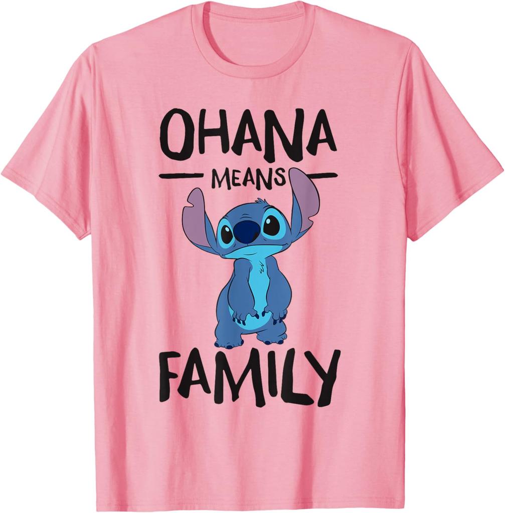 Lilo & Stitch - Ohana Means Family Fashion Casual T-Shirt S-4XL Four Seasons