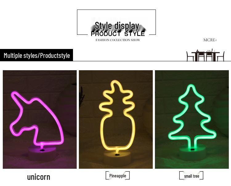 Creative LED Heart Neon Light - Romantic Atmosphere Table Lamp for Bedroom Decor